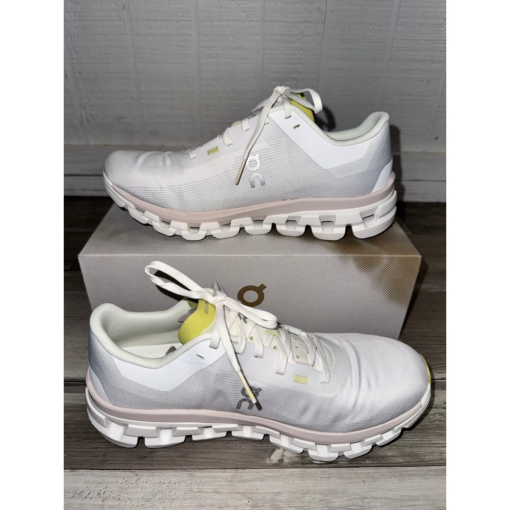 On Cloudstratus Running Shoes Women White Lime Pink Sneakers Size 9 US - Picture 4 of 9